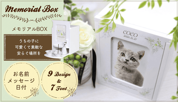 ペット骨壺を収納!名入れ可能なメモリアルBOX